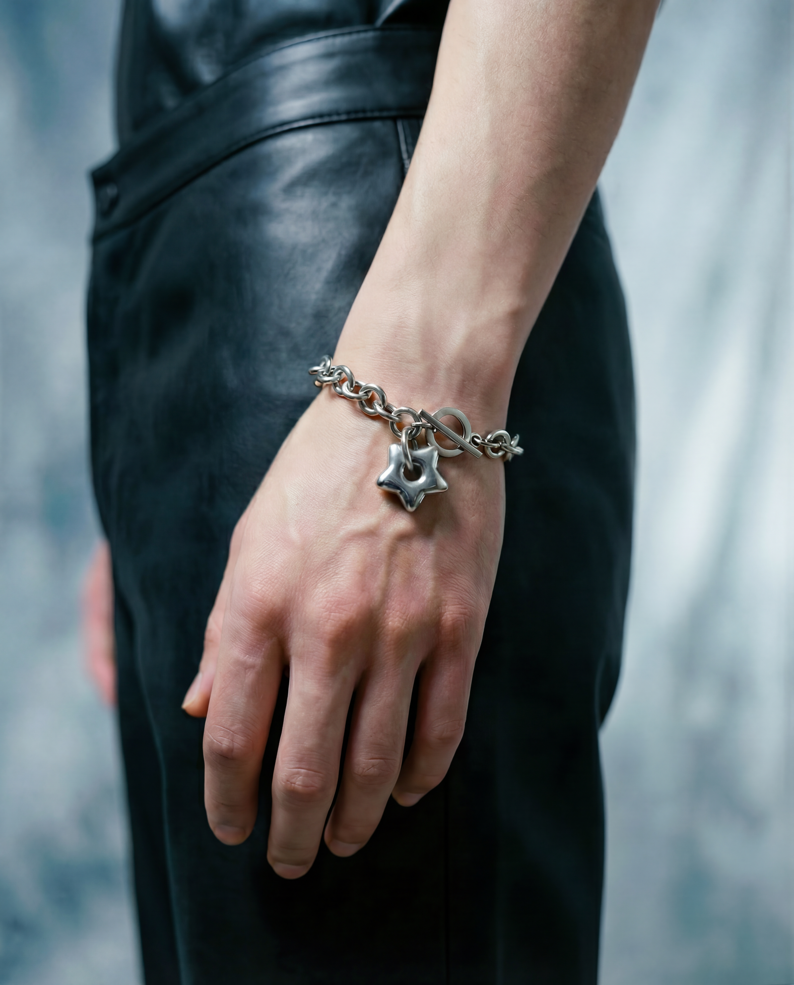 Urania Statement Chain Bracelet with large Star charm and toggle fastening from Lawless Jewellery Killarney Ireland