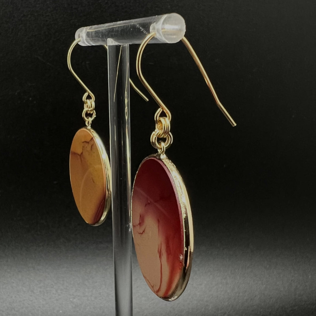 Nebulae Ember Earrings - Mookaite / Gold image 2