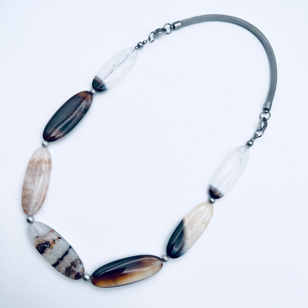 Nebulae Druzy Agate Adaptive Necklace image 0