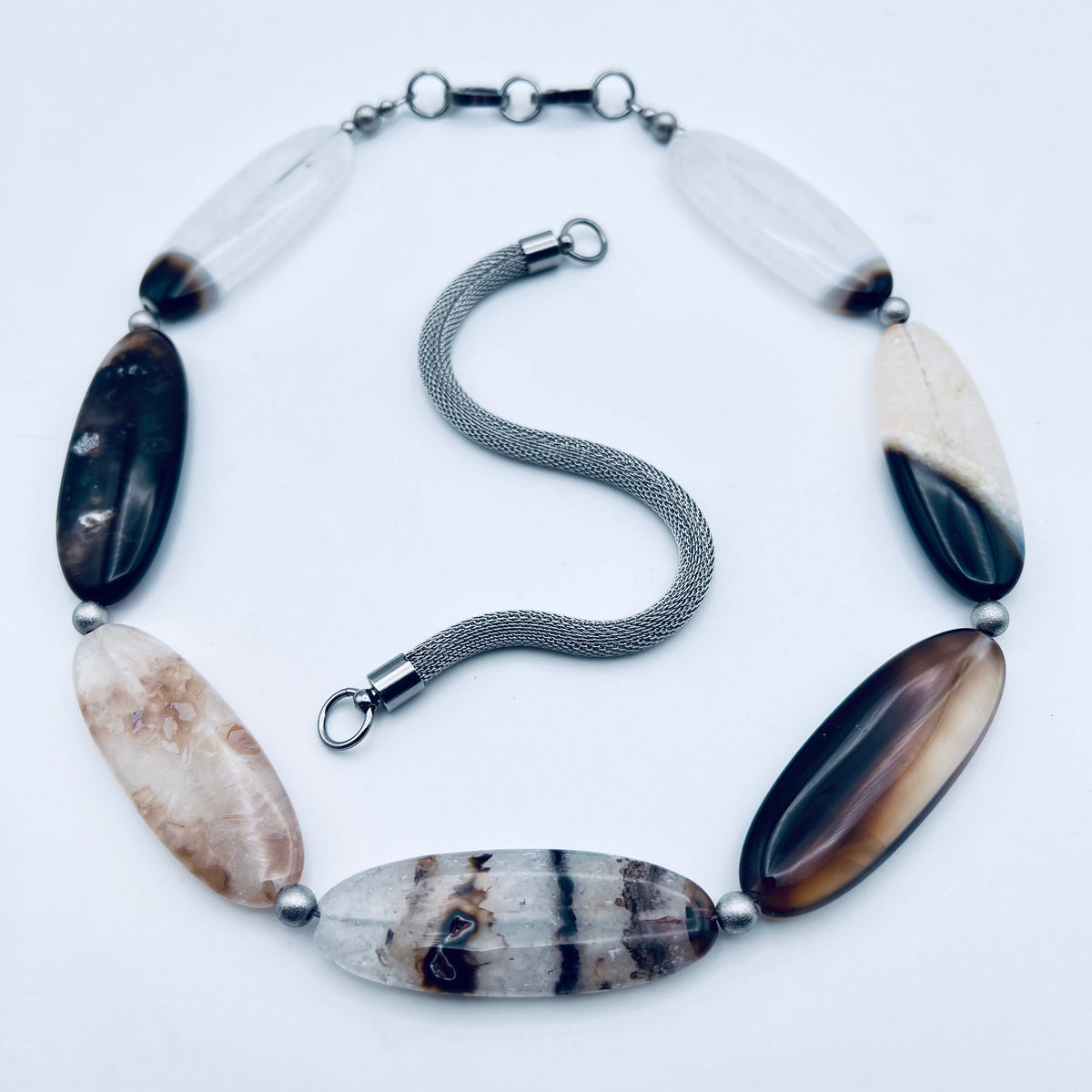 Nebulae Druzy Agate Adaptive Necklace image 1