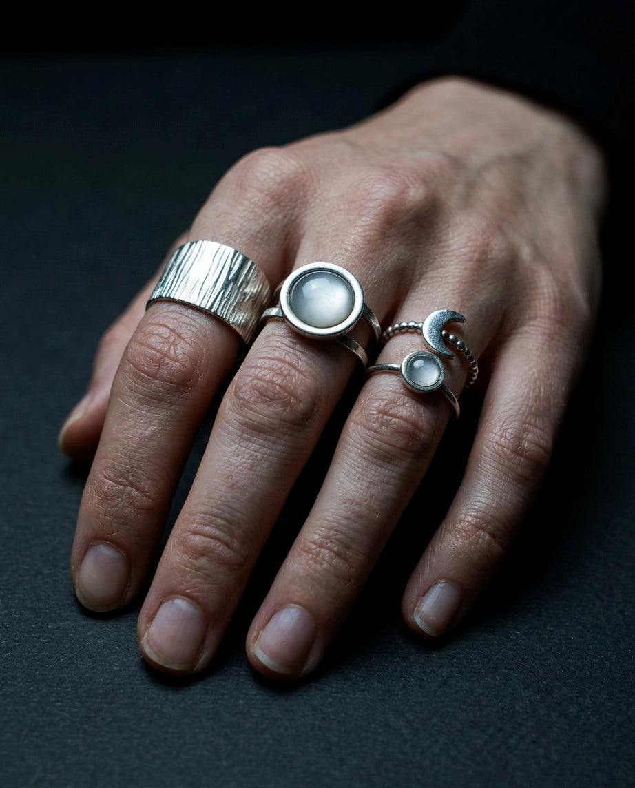 Selene Anew Moonstone 4 Ring Set