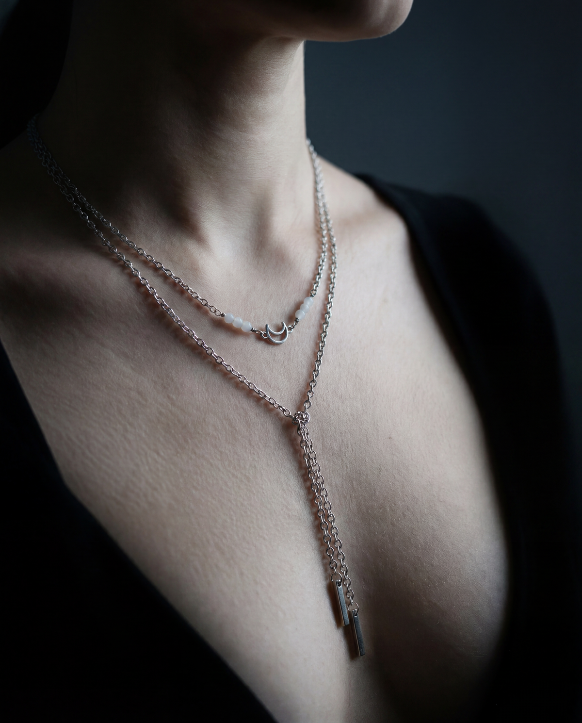 Selene Anew Moonstone 3 Way Lariat Necklace