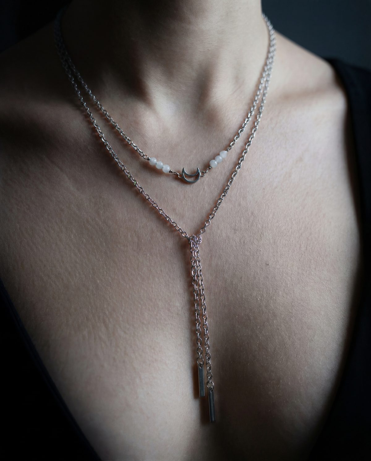 Selene Anew Moonstone 3 Way Lariat Necklace