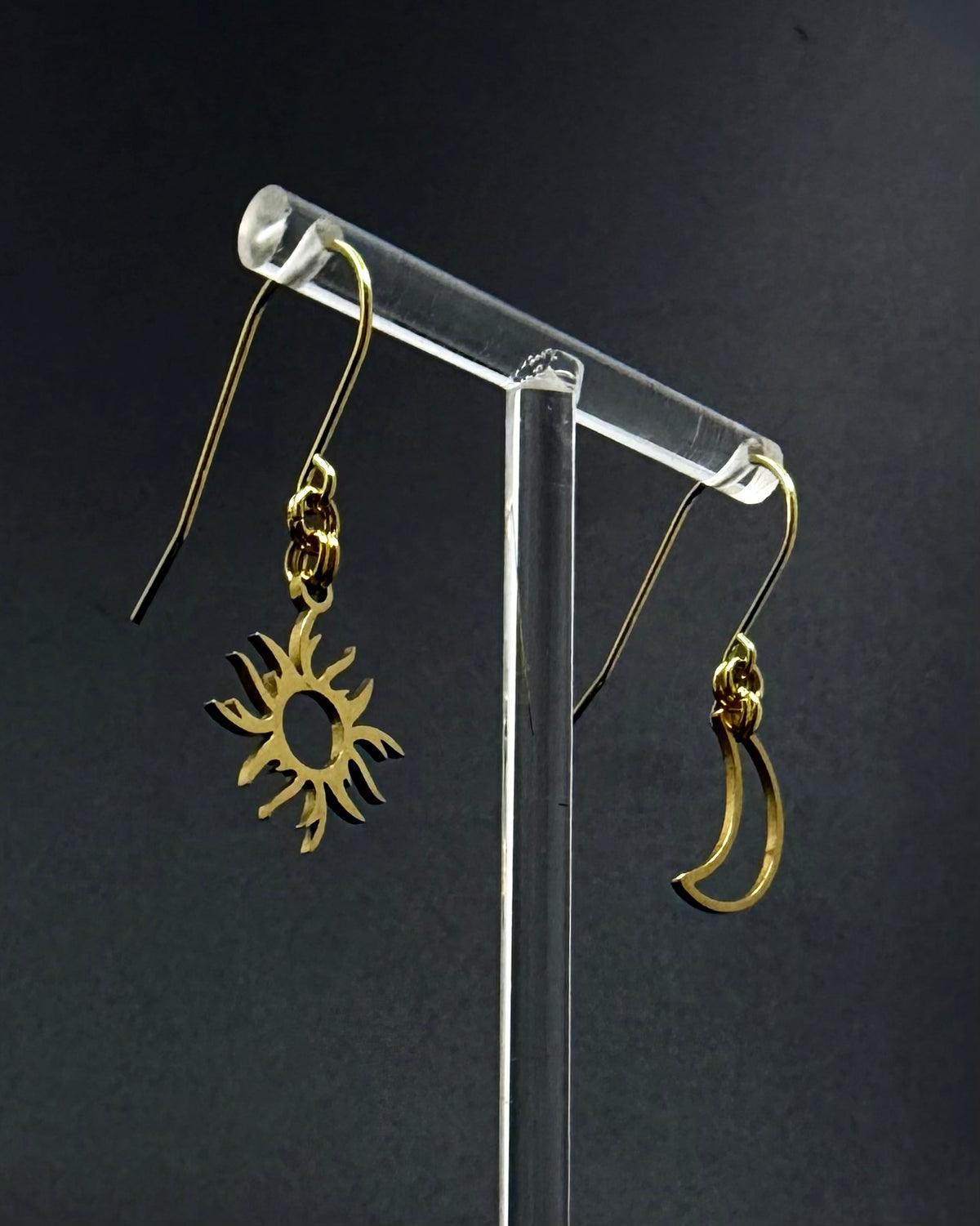 Eos Equinox Moon and Sun Earrings - Gold