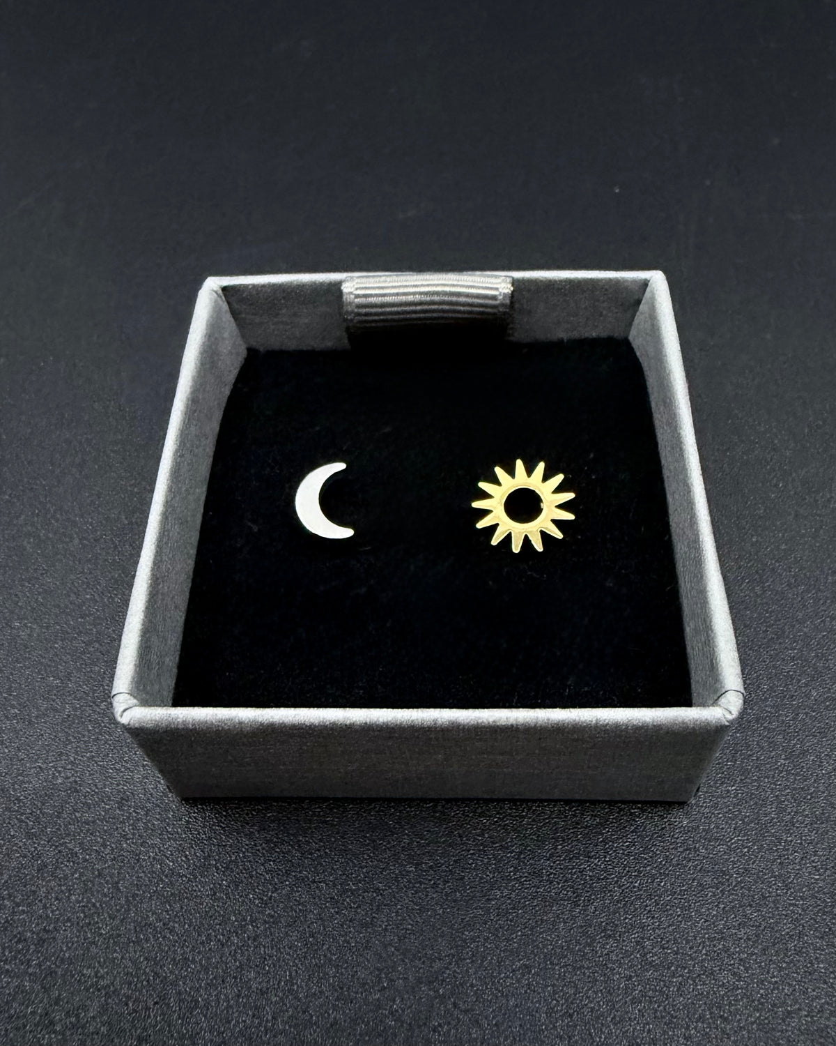 Eos Equinox Moon and Sun Studs - Silver / Gold