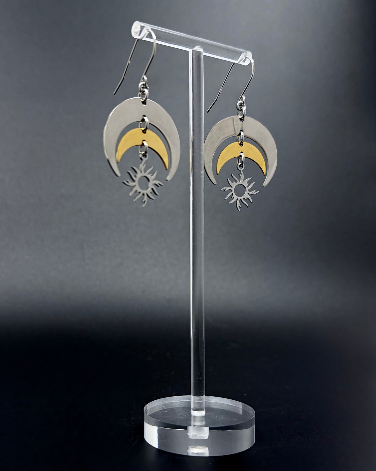 Eos Balance Earrings - Silver Gold 30mm