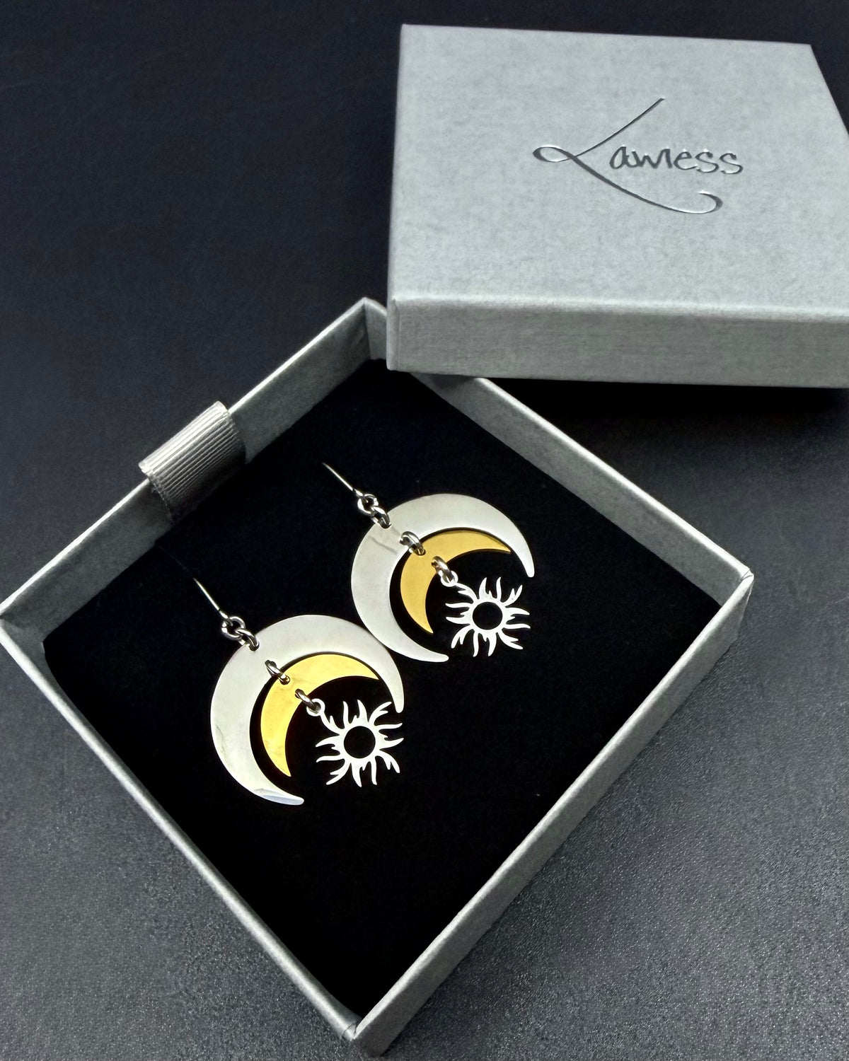 Eos Balance Earrings - Silver Gold 30mm