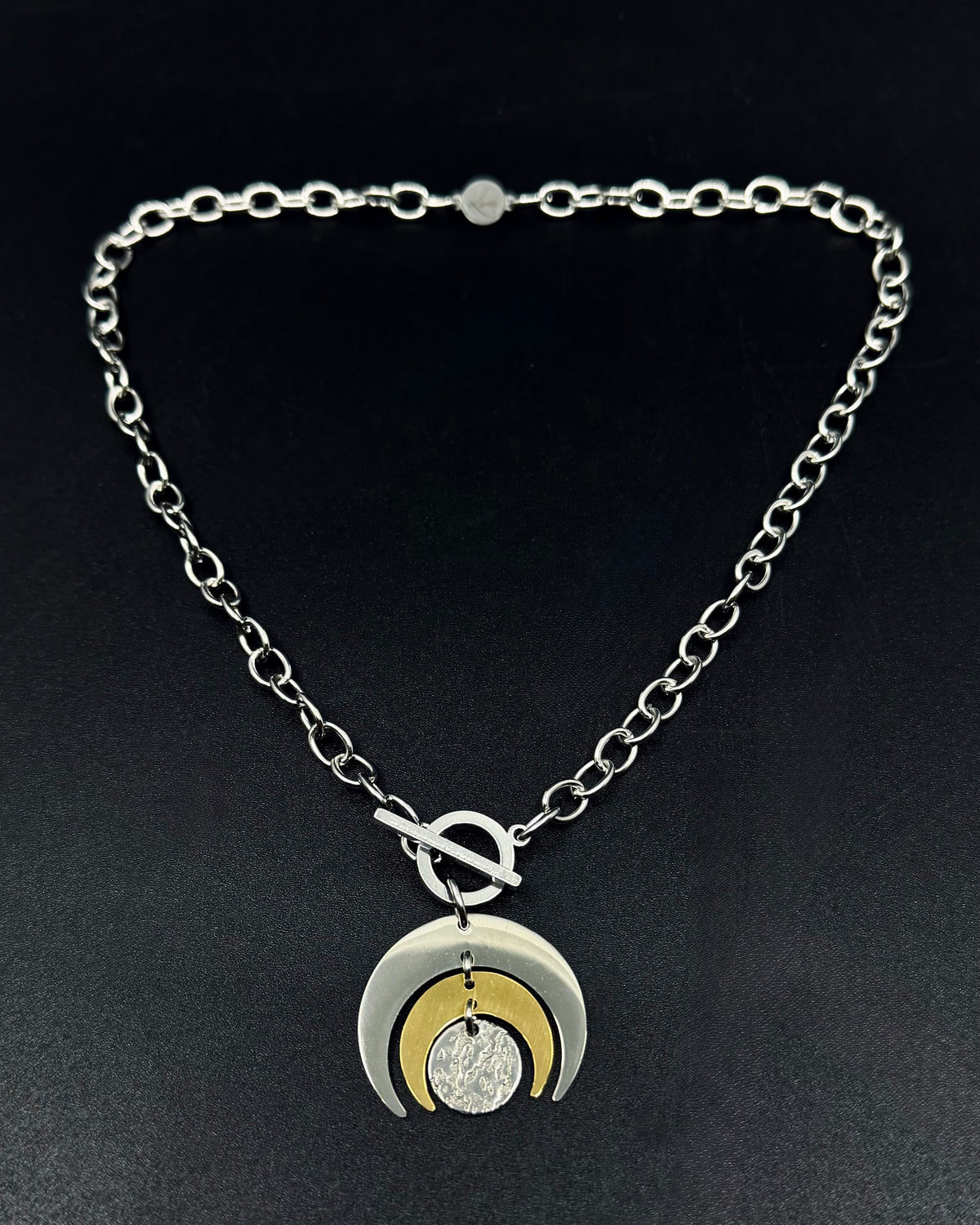 Luna Toggle Necklace - 30mm Silver / Gold
