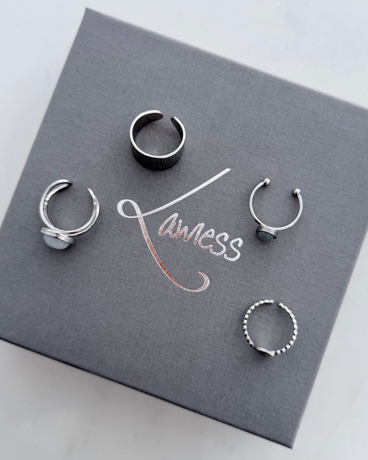 Selene Anew Moonstone 4 Ring Set