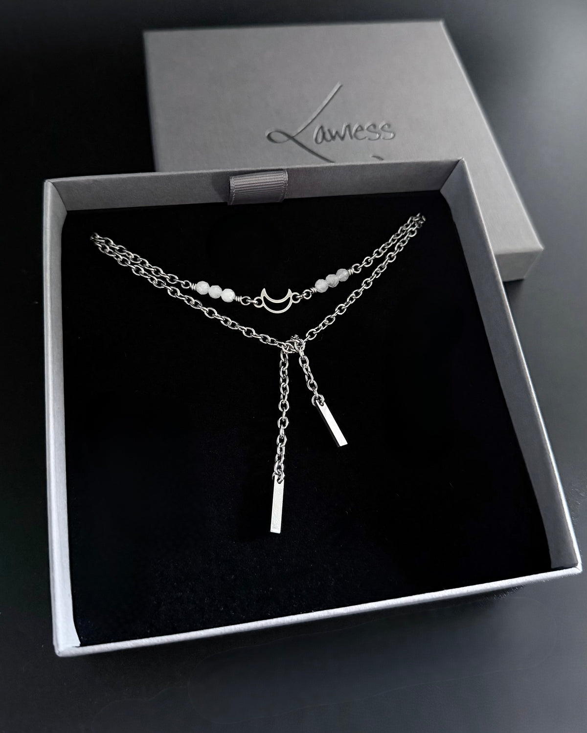 Selene Anew Moonstone 3 Way Lariat Necklace