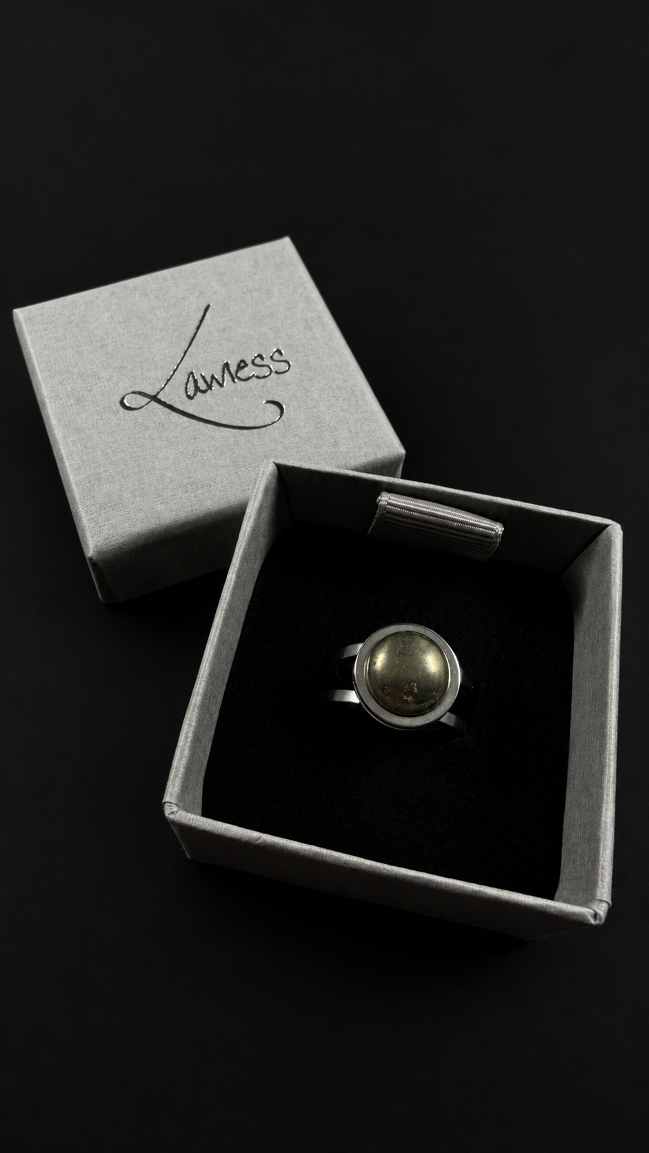 Nebulae Core Adjustable Ring - Pyrite / Silver / 10mm